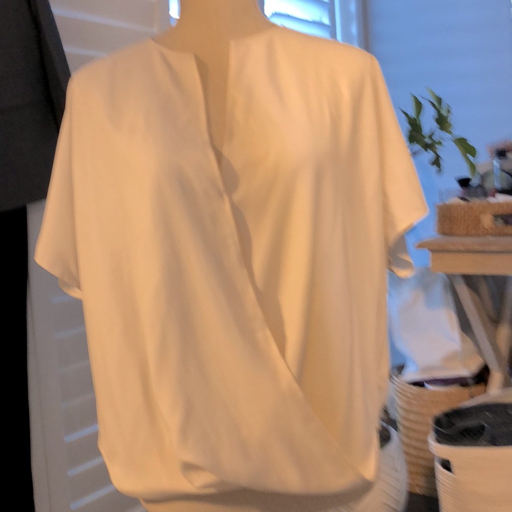 Silk , Faux Wrap Blouse